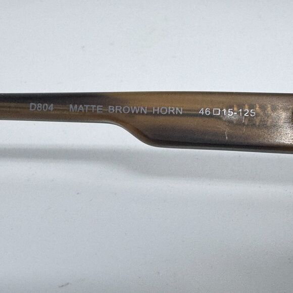 LUCKY BRAND Eyeglasses Frame D804 46-15-125 Matte Brown Horn Full Rim H16478 - Picture 5 of 7